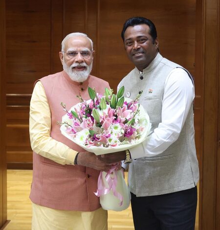 ‘Honoured to be part of your team: Leander Paes meets PM, Modi after joining BJP