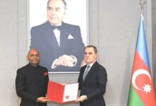 Envoy-designate Abhay Kumar meets Azerbaijan FM, presents letter of credence