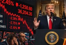 Stocks fall, oil prices jumps after Trump’s Iran speech