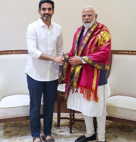 Lokesh meets PM Modi, thanks him for passing Amaravati Bill