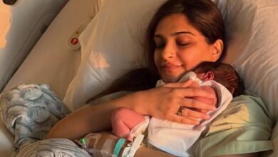 Sonam Kapoor shares first pic holding her newborn close to her heart from the hospital