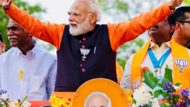 PM Modi holds grand roadshow in Puducherry ahead of April 9 polls ​