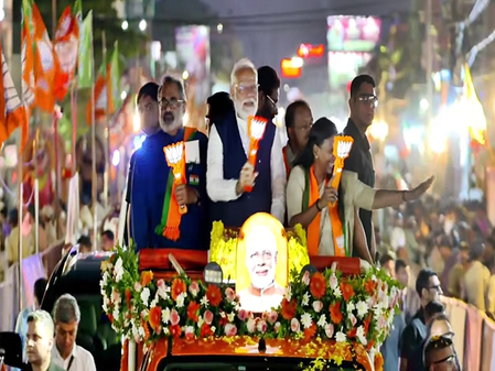 Thiruvananthapuram turns carnival as PM Modi’s roadshow draws massive crowds Thiruvananthapuram turns carnival as PM Modi’s roadshow draws massive crowds