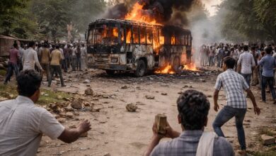 Youth killed in Jodhpur bus crash; angry mob sets vehicle ablaze