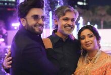 Shreya Ghoshal strikes a pose with Ranveer Singh and her husband Shiladitya, calls it ‘wholesome’