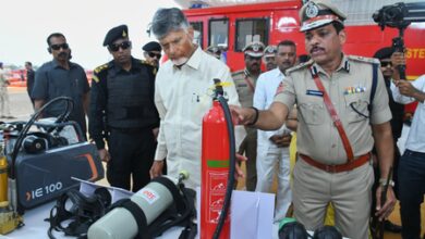 Andhra: Chandrababu Naidu vows to make Fire Dept a role model Andhra: Chandrababu Naidu vows to make Fire Dept a role model