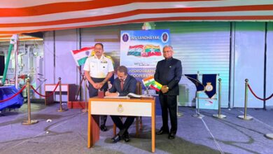 Myanmar: MoS Kirti Vardhan Singh visits INS Sandhayak in Yangon