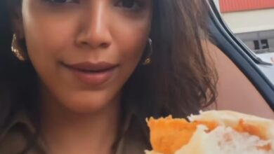 Shriya Pilgaonkar cheats on clean-eating month, indulges in vada pav Shriya Pilgaonkar cheats on clean-eating month, indulges in vada pav