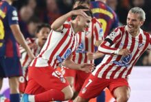 Atletico beat 10-man Barca in Champions League QF first-leg
