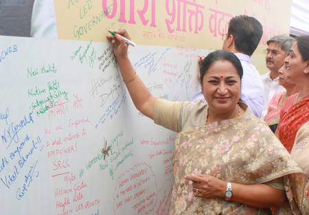 Delhi CM takes part in signature campaign for Women’s Reservation Bill; urges for role of females in policy-making