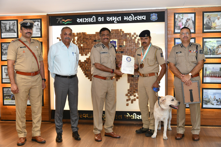 Gujarat Police dog ‘Check’ wins gold after 16-year gap at National Duty Meet in Nagpur