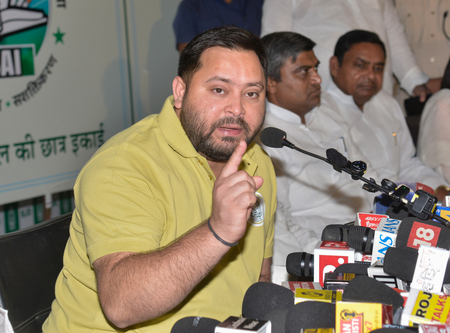 Current political developments are detached from public’s will: Tejashwi attacks BJP after Nitish Kumar’s resignation