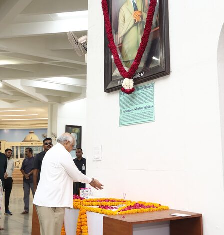 Gujarat CM pays tribute to B.R. Ambedkar on 135th birth anniversary in Gandhinagar