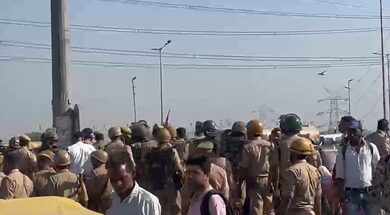 Workers protest again in Noida Sector 63; heavy police force deployed
