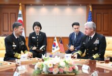 Top admirals of South Korea, US, Japan discuss trilateral cooperation in Seoul
