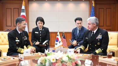 Top admirals of South Korea, US, Japan discuss trilateral cooperation in Seoul