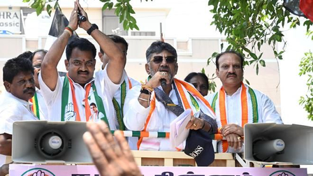 Shivakumar calls for INDIA bloc unity, seeks votes for DMK-led alliance in Tamil Nadu campaign Shivakumar calls for INDIA bloc unity, seeks votes for DMK-led alliance in Tamil Nadu campaign