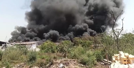 Fire engulfs slum cluster in Ghaziabad’s Indirapuram, no casualties reported; rescue teams on alert