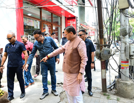 CM Dhami makes surprise site visit to inspect CM Helpline plaint response; pulls up officials