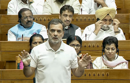 Rahul Gandhi hails Constitution as women’s quota amendment bill falters