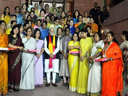 PM Modi says ‘100 pc Nari Shakti is with us’ despite Bill not passing in LS