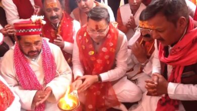 CM Dhami offers prayers during portal-opening ceremony at Gangotri Dham