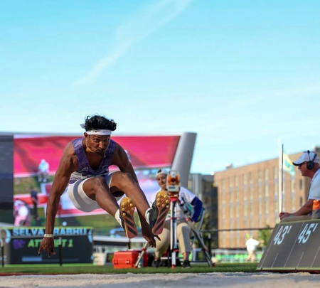 Selva Prabhu clinches triple jump title at Oregon Team Invitational