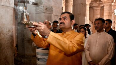Gautam Adani offers prayers at Taranga Jain Temple on Akshaya Tritiya