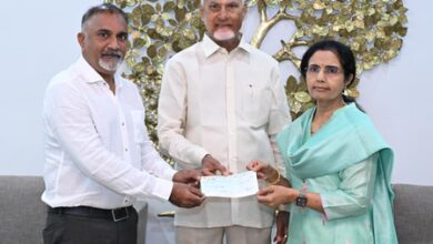 Chandrababu’s wife donates Rs 76 lakh for free meals at Anna canteens on his birthday