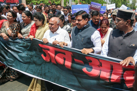 Madhya Pradesh CM leads protest march over Women’s Quota Bill