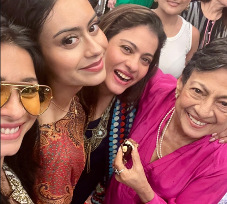 Tanishaa Mukerji drops three-generation pic featuring Tanuja, Kajol, Nysa on latter’s birthday