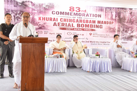 Manipur CM assures support to recent bomb attack victims; commemorates WWII victims​