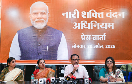Delhi BJP condemns Congress, AAP for standing against women’s quota bill​