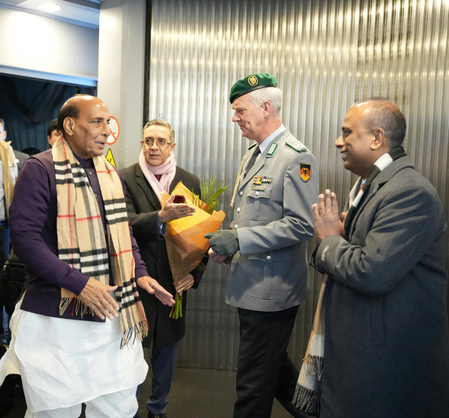 Defence Minister Rajnath Singh arrives in Germany to advance defence cooperation