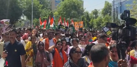 Women will not remain silent: BJP leaders target Oppn at ‘Jan Aakrosh Mahila Padyatra’ in UP