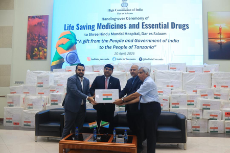 India gifts 2 tonnes of medical supplies to Tanzania