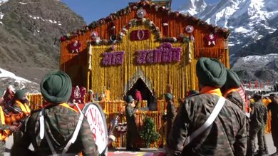 Shri Kedarnath Dham opens amid chants of ‘Har Har Mahadev’, CM Dhami offers prayers