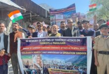 Solidarity marches taken out in J&K’s border towns to mark Pahalgam terror attack anniversary