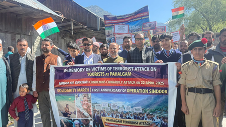 Solidarity marches taken out in J&K’s border towns to mark Pahalgam terror attack anniversary