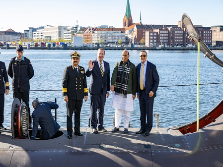 Rajnath Singh visits submarine facility in Germany, observes Naval capabilities