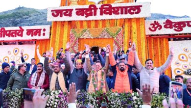 ‘Jai Badri Vishal’ resonates as portals of Badrinath Dham open; CM Dhami offers prayers