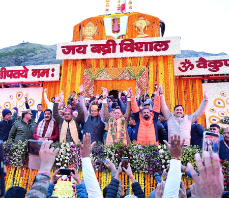 ‘Jai Badri Vishal’ resonates as portals of Badrinath Dham open; CM Dhami offers prayers