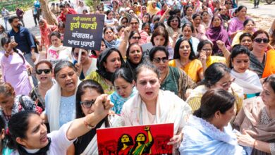 BJP activists stage protest in Chandigarh to support women quota law