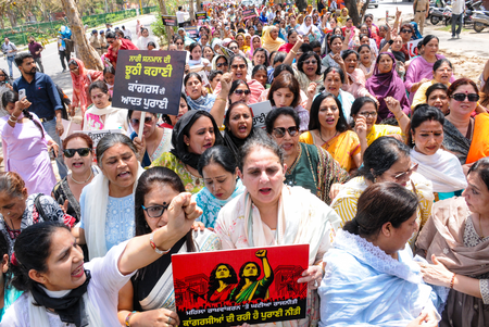 BJP activists stage protest in Chandigarh to support women quota law