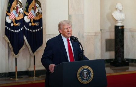 Trump signals possible military action against Iran, says no rush for deal