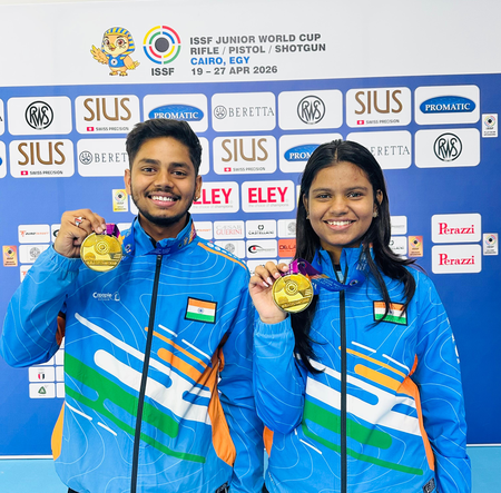ISSF Jr World Cup: Shambhavi, Divyanshu clinch mixed team air rifle gold with junior world record score