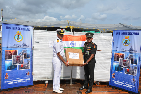 Furthering humanitarian reach, India presents two BHISM cubes to Sri Lanka