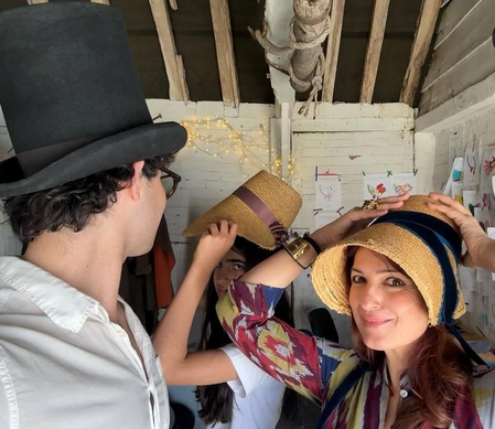 Twinkle Khanna shares a rare glimpse of her fun time with her kids, Aarav & Nitaara