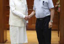 Newly appointed NITI Aayog’s Vice Chairman Ashok Lahiri meets PM Modi