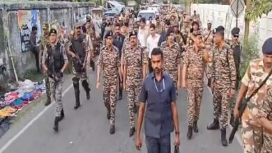 Bengal: CRPF DG leads route march in Diamond Harbour ahead of final phase polls
